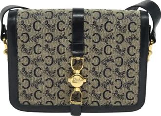 Celine Pre-owned Canvas celine-bags - Dames - Vintage Schoudertas - Blauw - ONE Size - Leer - Vintage