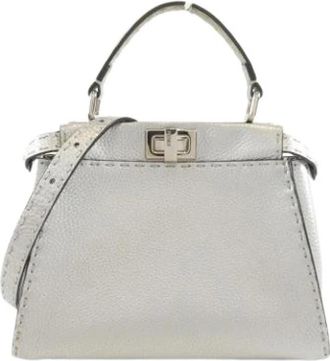 Fendi Pre-owned Handbags, female, Gray, Size: ONE SIZE Pre-owned Vintage Handbag