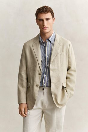 GANT Men Linen Blazer (56) OAT BEIGE