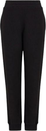Emporio Armani Broeken, Dames, Zwart, L, Jogger van sweatstof