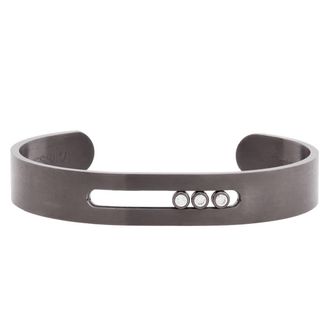 Messika Move Titanium Graphite Diamond Bangle, Size M