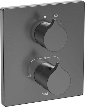 Roca Roca - Grifo Empotrable Termost&aacute;tico Para Ducha Insignia Color: Negro Titanio Cepillado