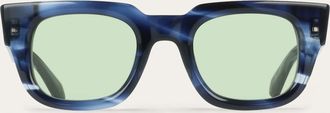 Ferragamo Men Rectangular frame sunglasses Blue