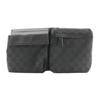 Gucci Pre-owned Canvas gucci-bags - Dames - Pre-owned - Zwart - Maat: ONE Size Leer