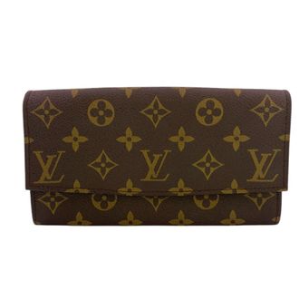 Louis Vuitton Brown Leather Long Wallet (Bi-Fold) (Pre-Owned)