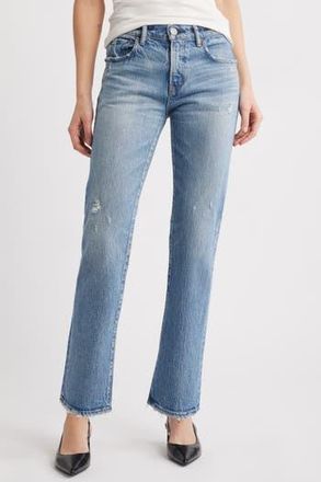 Moussy Vintage Farmingdale Slim Straight Leg Jeans in Light Blue at Nordstrom Rack, Size 32
