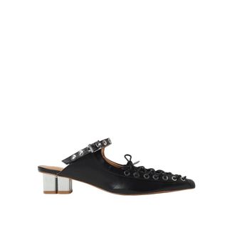 Ganni Heeled Mules, female, Black, Size: 6 US Black Block Heel Sandals