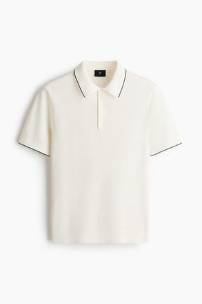 H&M Slim Fit Polo Shirt in White at Nordstrom, Size Xx-Large