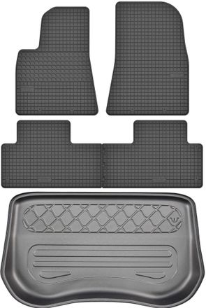 OEM Juego De Alfombrillas De Goma Para Coche Y Alfombrilla Para Maletero Para Tesla Model 3 Sed&aacute;n (07/2017-06/2020)