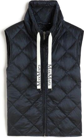 Max Mara Padded Vest In Water-Repellent Nylon Canvas
