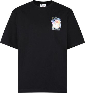 Casablanca Mens Casablanca Gal&aacute;ctica Collection Black T-Shirt - Size: 38