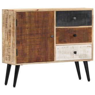 vidaXL Aparador De Madera Maciza De Mango 88x30x73 Cm Vidaxl