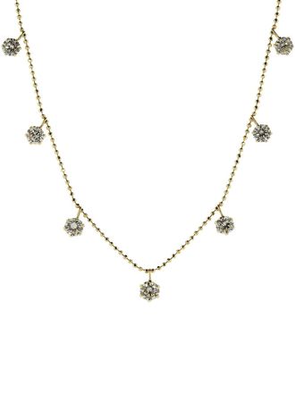 Graziela 18K yellow gold medium Floating diamonds necklace - Goud