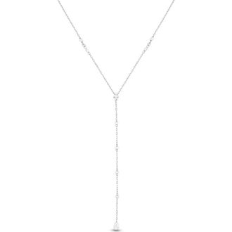 Bony Levy 18K Gold Liora Natural Diamond Y-Necklace in 18K White Gold at Nordstrom, Size 20
