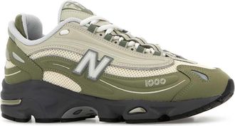 New Balance Unisex Multicolor Rubber And Mesh 1000 Sneakers Greengrey