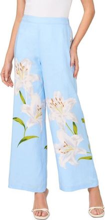 Ted Baker Nicola Wide Leg Pants in Blue Surf at Nordstrom, Size 10