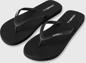 O'Neill Zehentrenner ONEILL PROFILE SMALL LOGO SANDALS, Damen, Gr. 36, schwarz (schwarz out), Synthetik, Schuhe Zehentrenner