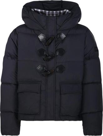 Ganni Future Nylon Quilt Mini Puffer - Jackets - Mujer - Azul - M