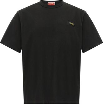 Kenzo Jumping Tiger T-shirt met borduring - Heren - T-shirts - Zwart - L - Katoen - Tops
