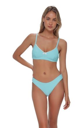Swim Systems Chloe Bikini Swim Bottoms in Aqua Haze Rib at Nordstrom, Size X-Large