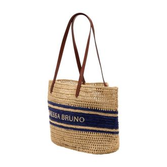 Vanessa Bruno Womens Panier Shopper Tote Beige Raffia