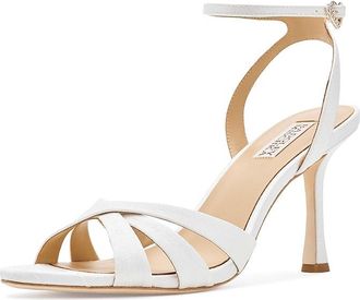 Badgley Mischka Xeilani Womens Sandals Ivory Silk : 6.5 M, Synthetic