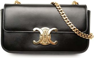 Celine Pre-owned Celine Shiny Calfskin Claude Chain Shoulder Bag Ladies FBKUX3HXTO6DXS8F