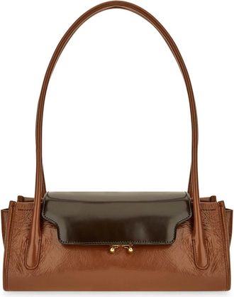 Marni Trunkette Schoudertas - Dames - Tassen - Bruin - Maat: ONE Size Leer
