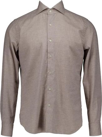 Xacus Washed Shirt - Heren - Casual Overhemden - Beige - XL - Katoen - Overhemden
