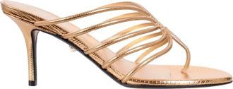 Alev&igrave; Lady Thong Mules - Dames - Muiltjes - Geel - 36 EU - Leer - Schoenen