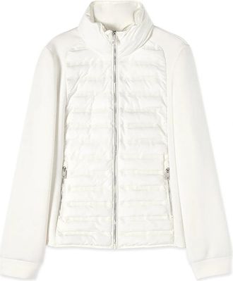 Oltre Lichtgewicht Pufferjack met Scuba Mouwen - Dames - Winterjassen - Wit - L - Polyester - Jassen