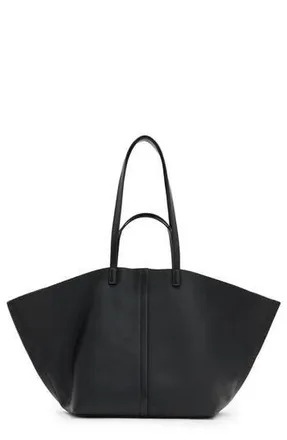 AllSaints Phoenix Leather East/West Tote in Black at Nordstrom Rack