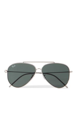 Ray-Ban Aviator-Style Silver-Tone Sunglasses
