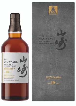 Yamazaki Tableware 18 Year Old Mizunara 100th Anniversary Single Malt Whisky