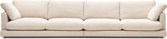 K Home Grosses 6-Sitzer Design Sofa Galla mit abnehmbaren Bezügen - Chenille Beige