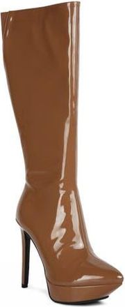 Rag & Co. Chatton Platform Knee High Boot in Tan at Nordstrom Rack, Size 6