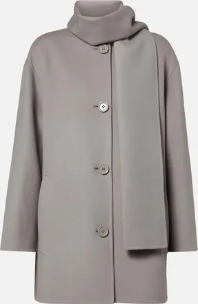 Max Mara Abrigo de lana virgen con bufanda