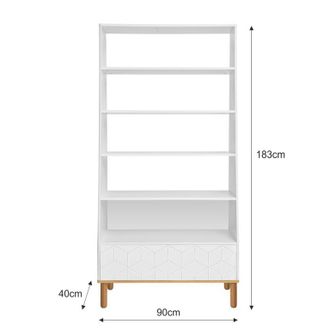 OEM Biblioth&egrave;que Bellamy Toteme Cube Blanc Et Bois
