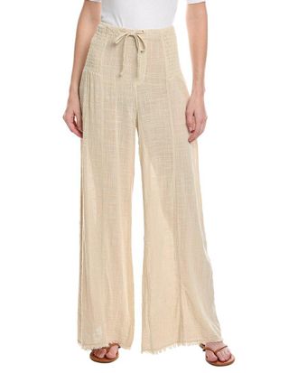 Xcvi Gauze Linen-Blend Kaj Wide Leg Pant