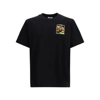 Casablanca T-Shirts, male, Black, Size: XL Heatmap-print Cotton T-Shirt