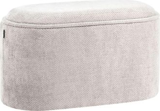 Beliani Banco con almacenaje Chenilla Gris