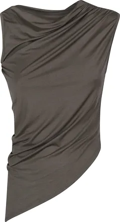 Iro Brown Zorya Asymmetrical Draped Top