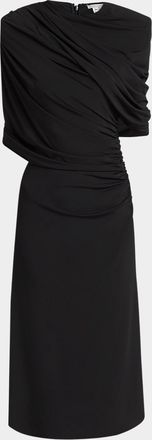 Stella McCartney Draped Cape Midi Dress