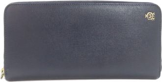 Dunhill Navy Leather Coin Purse/Coin Case (Pre-Owned)