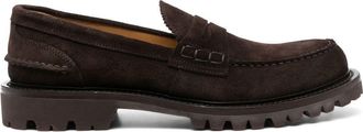 Scarosso Wooster II suede loafers - men - Calf Leather/Calf Suede/Rubber - 40 1/2 - Brown