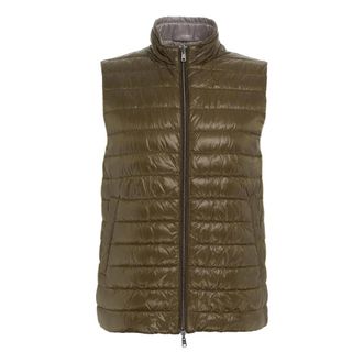 Herno Jassen - Heren - Bodywarmers - Groen - 3XL - Leer - Jassen