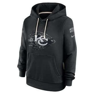 Nike Kansas City Chiefs Salute to Service Sideline Nike Womens Dri-FIT NFL Pullover Hoodie in Black | 03C300AA2G-CYB