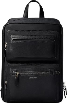 Calvin Klein Square Laptop Trolley Rugzak - Heren - Rugzakken - Zwart - ONE Size - Leer - Tassen