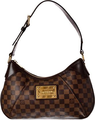 Louis Vuitton Brown Damier Ebene Coated Canvas Thames Pm (Authentic Pre-Loved)