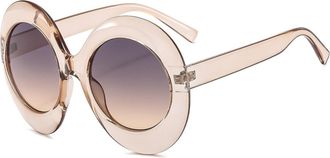 Generic Large Frame Women Outdoor Sunglasses Commuter Men Vacation Decorative Sun Glasses(Orange)